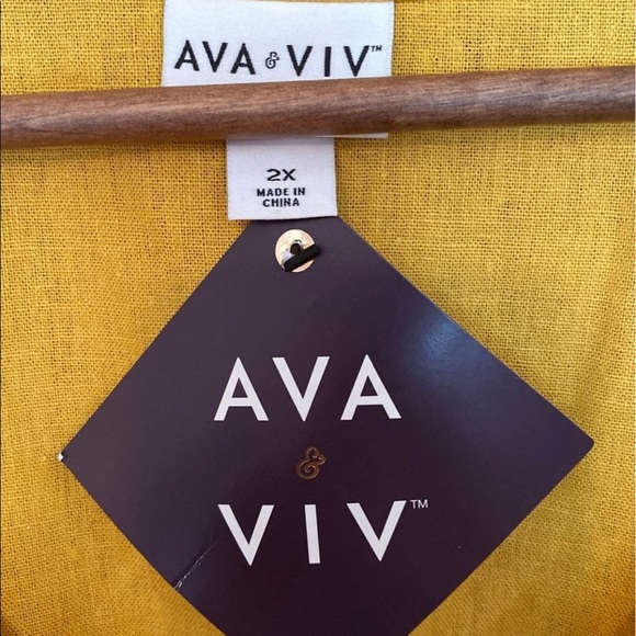 Ava & Viv Yellow Linen Dress - Picture 3 of 7